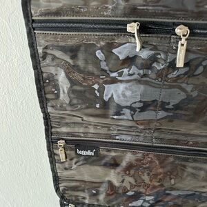 Baggalini hanging toiletry kit.